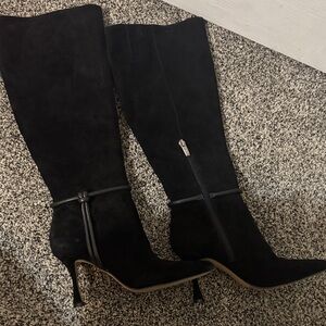 Vince Camuto Black Suede Heeled Boots